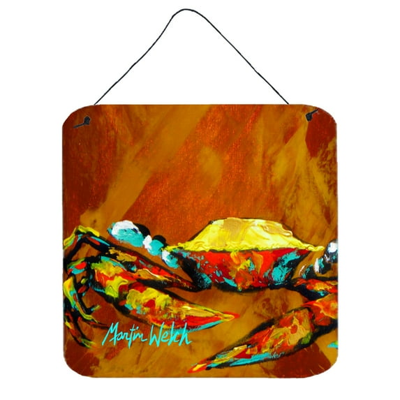 Carolines Treasures MW1011DS66 Crab Carmel Coated Wall or Door Hanging Prints 6x6 multicolor