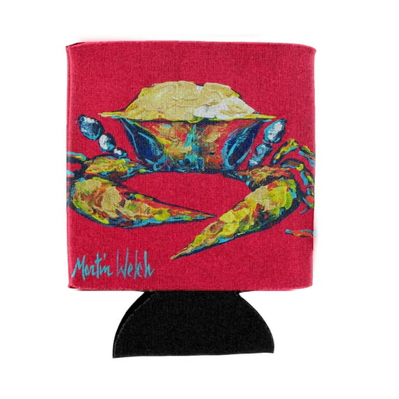 Carolines Treasures MW1050CC Crab Red One Can or Bottle Beverage Insulator Hugger Can Hugger multicolor