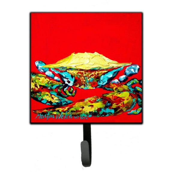 Carolines Treasures MW1053SH4 Crab Right On It Leash or Key Holder 7Hx4.25W multicolor
