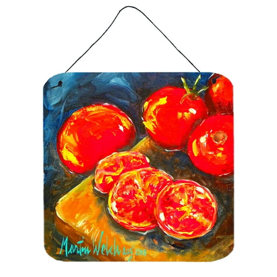 Carolines Treasures MW1059DS66 Vegetables - Tomato Slice It Up Wall or Door Hanging Prints 6x6 multicolor