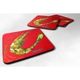 thumbnail image 1 of Carolines Treasures MW1061FC Shrimp Squiggles Foam Coaster Set of 4 3 1/2 x 3 1/2 multicolor, 1 of 3