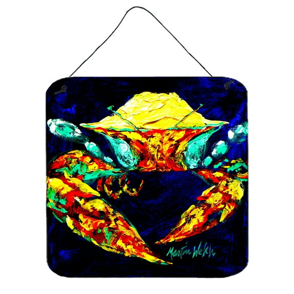 Carolines Treasures MW1080DS66 Crab Winkie Wall or Door Hanging Prints 6x6 multicolor