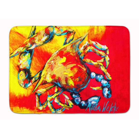 Caroline's Treasures Crab Hot Dang Floor Mat, 19" x 27", Multicolor