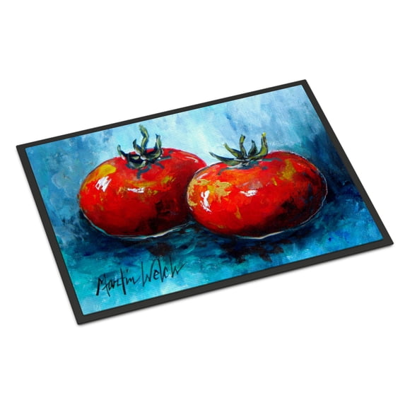 Carolines Treasures MW1088JMAT Vegetables - Tomatoes Red Toes Door Mat Indoor Rug or Outdoor Welcome Mat 24x36 Doormat