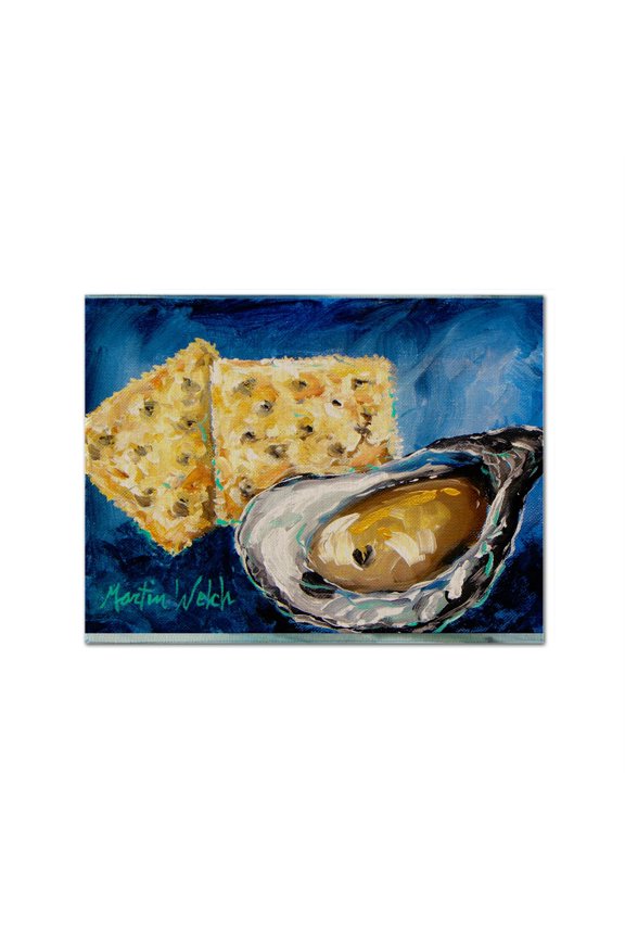 Carolines Treasures MW1089PLMT Oysters Two Crackers Fabric Placemat, Multicolor
