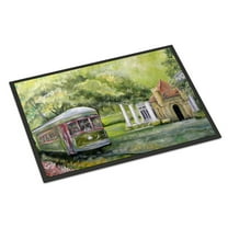 Carolines Treasures MW1091MAT Streetcar Next Stop Audubon Park Door Mat Indoor Rug or Outdoor Welcome Mat 18X27 Doormat