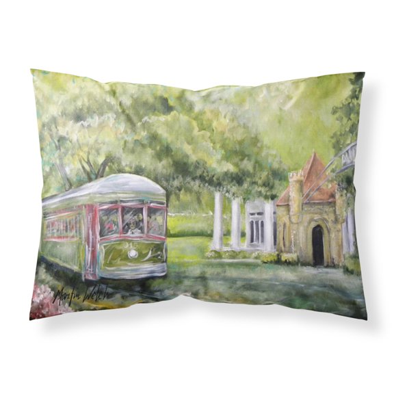 Carolines Treasures MW1091PILLOWCASE Streetcar Next Stop Audubon Park Fabric Standard Pillowcase Standard multicolor