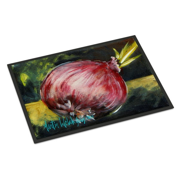 Carolines Treasures MW1092MAT Vegetables - Onion One-Yun Door Mat Indoor Rug or Outdoor Welcome Mat 18X27 Doormat 18H X