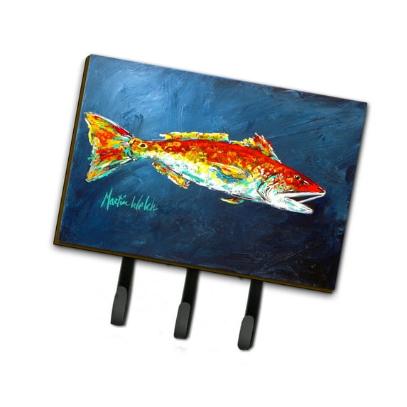 Carolines Treasures MW1093TH68 Fish - Red Fish Red for Jarett Leash or Key Holder Triple multicolor