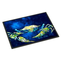 Carolines Treasures MW1101MAT Crab Tealy Door Mat Indoor Rug or Outdoor Welcome Mat 18X27 Doormat 18H X 27W multicolor