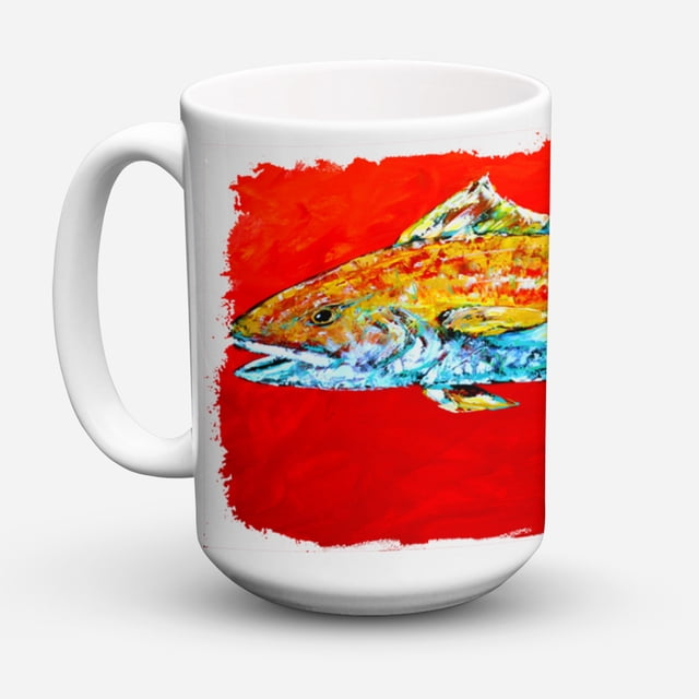 Carolines Treasures MW1111CM15 Fish - Red Fish Red Head Coffee Mug 15 oz 15 ounce multicolor