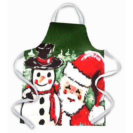 Carolines Treasures MW1116APRON Crab Blue on Red Sr Apron Large multicolor