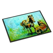 Carolines Treasures MW1126MAT Horse Grazin Door Mat Indoor Rug or Outdoor Welcome Mat 18X27 Doormat 18H X 27W multicolor