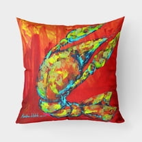 Carolines Treasures MW1134PW1818 Crawfish Hot Craw Canvas Fabric Decorative Pillow  18H x18W multicolor