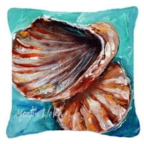 Carolines Treasures MW1147PW1818 Shells not in a row Canvas Fabric Decorative Pillow  18H x18W multicolor