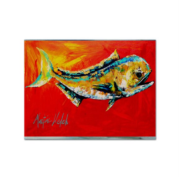 Carolines Treasures MW1156PLMT Danny Dolphin Fish Fabric Placemat, Multicolor