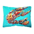 thumbnail image 1 of Carolines Treasures MW1161PW1216 Lucy the Crawfish in blue   Canvas Fabric Decorative Pillow  12H x16W multicolor, 1 of 3