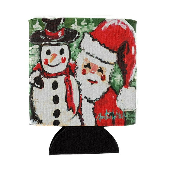 Carolines Treasures MW1167CC Friends Snowman and Santa Claus Can or Bottle Hugger Can Hugger multicolor