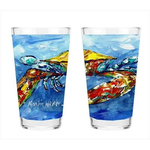 Carolines Treasures MW1170PINT Blue Crab 16 Oz. Mixing Glass