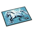 thumbnail image 1 of Carolines Treasures MW1171JMAT Shadow the Horse in blue Door Mat Indoor Rug or Outdoor Welcome Mat 24x36 Doormat  24H X, 1 of 4