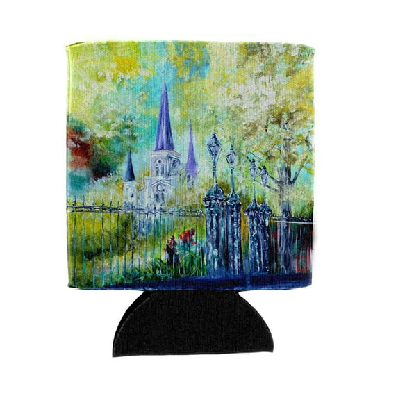 Carolines Treasures MW1183CC Across the Square St Louis Cathedral Can or Bottle Hugger  Can Hugger multicolor