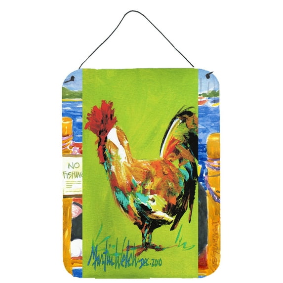 Carolines Treasures MW1192DS1216 Cockadoo Rooster Wall or Door Hanging Prints 12x16 multicolor