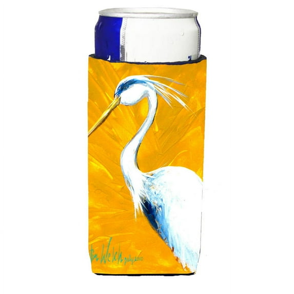 Carolines Treasures MW1193MUK Col Mustard the Egret Ultra Beverage Insulators for slim cans , Slim Can, multicolor