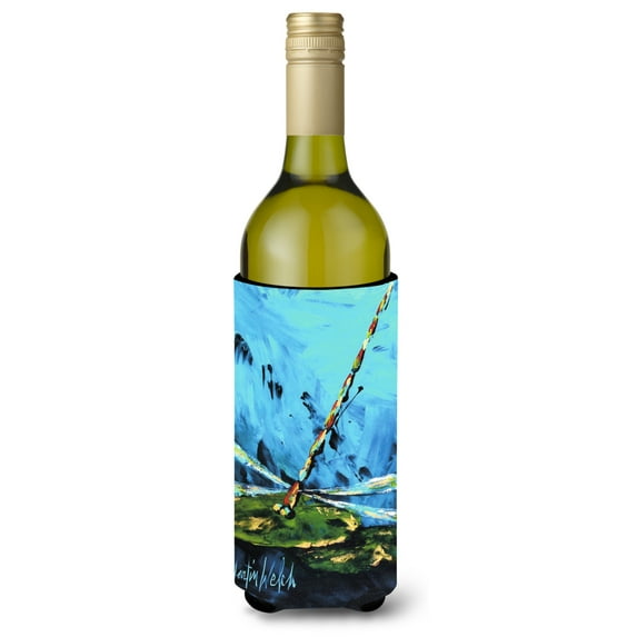Carolines Treasures MW1196LITERK GGs Dragonfly Wine Bottle Beverage Insulator Hugger  Wine Bottle multicolor