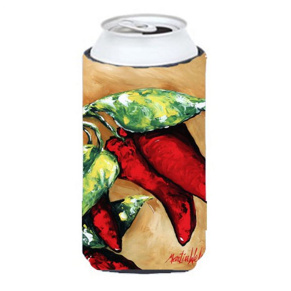 Carolines Treasures MW1198TBC Hot Peppers Tall Boy Beverage Insulator Hugger Tall Boy multicolor