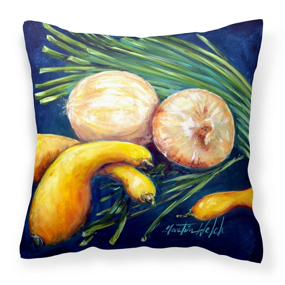 Carolines Treasures MW1206PW1414 Crooked Neck Squash Canvas Fabric Decorative Pillow  14Hx14W multicolor