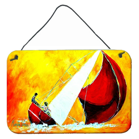Carolines Treasures MW1211DS812 Sailboat Break Away Wall or Door Hanging Prints  8x12 multicolor