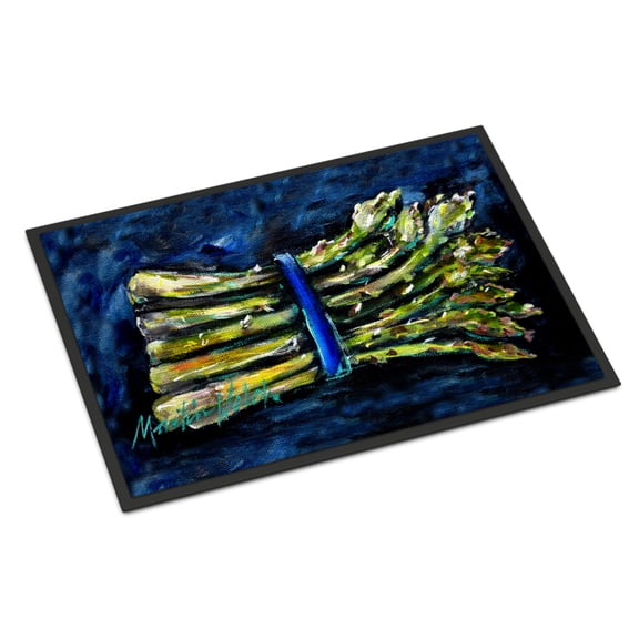 Carolines Treasures MW1218MAT Asperagus Blew Door Mat Indoor Rug or Outdoor Welcome Mat 18x27 Doormat  18H X 27W