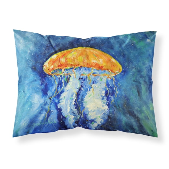 Carolines Treasures MW1223PILLOWCASE Calm Water Jellyfish Fabric Standard Pillowcase Standard multicolor
