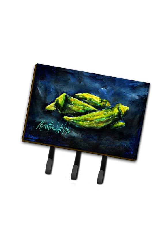 Carolines Treasures MW1229TH68 Okra Bleu Leash or Key Holder Triple multicolor