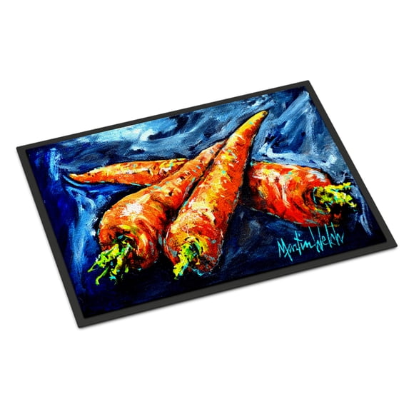 Carolines Treasures MW1230MAT Carrots Only Three Needed Door Mat Indoor Rug or Outdoor Welcome Mat 18x27 Doormat 18H X