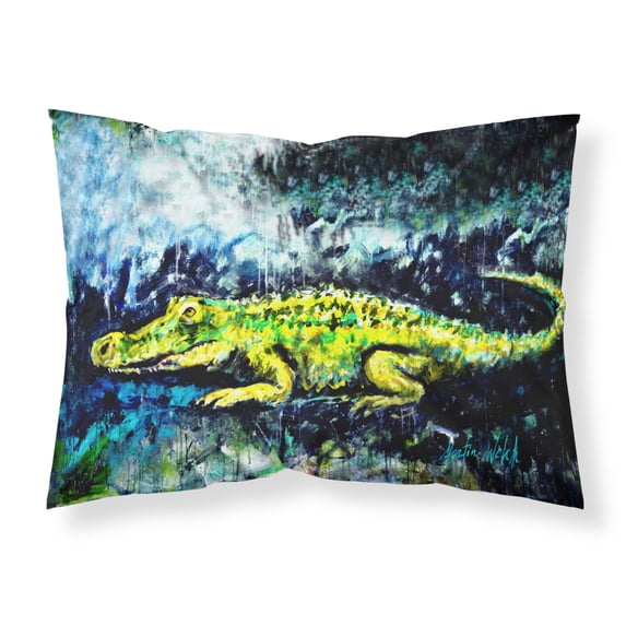 Carolines Treasures MW1233PILLOWCASE Sneaky Alligator Fabric Standard Pillowcase Standard multicolor