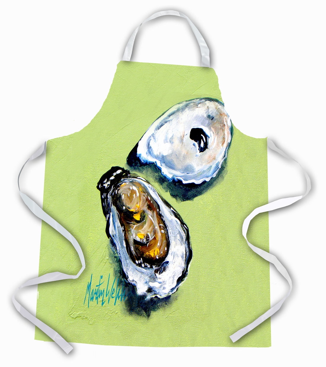 Shell Apron Carolines Treasures MW1262APRON Two Oyster Shells Apron Large ...