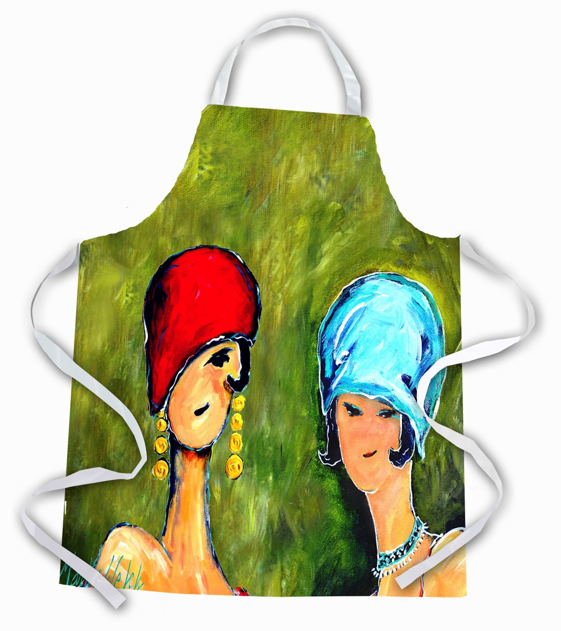 Carolines Treasures MW1265APRON Young Voncile and Azaline Apron Large multicolor
