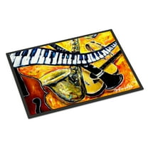 Carolines Treasures MW1267MAT All That Jazz Door Mat Indoor Rug or Outdoor Welcome Mat 18x27 Doormat 18H X 27W