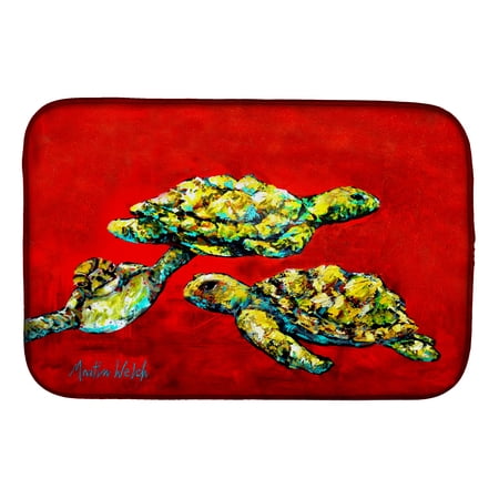 Drifting Home Turtles Dish Drying Mat