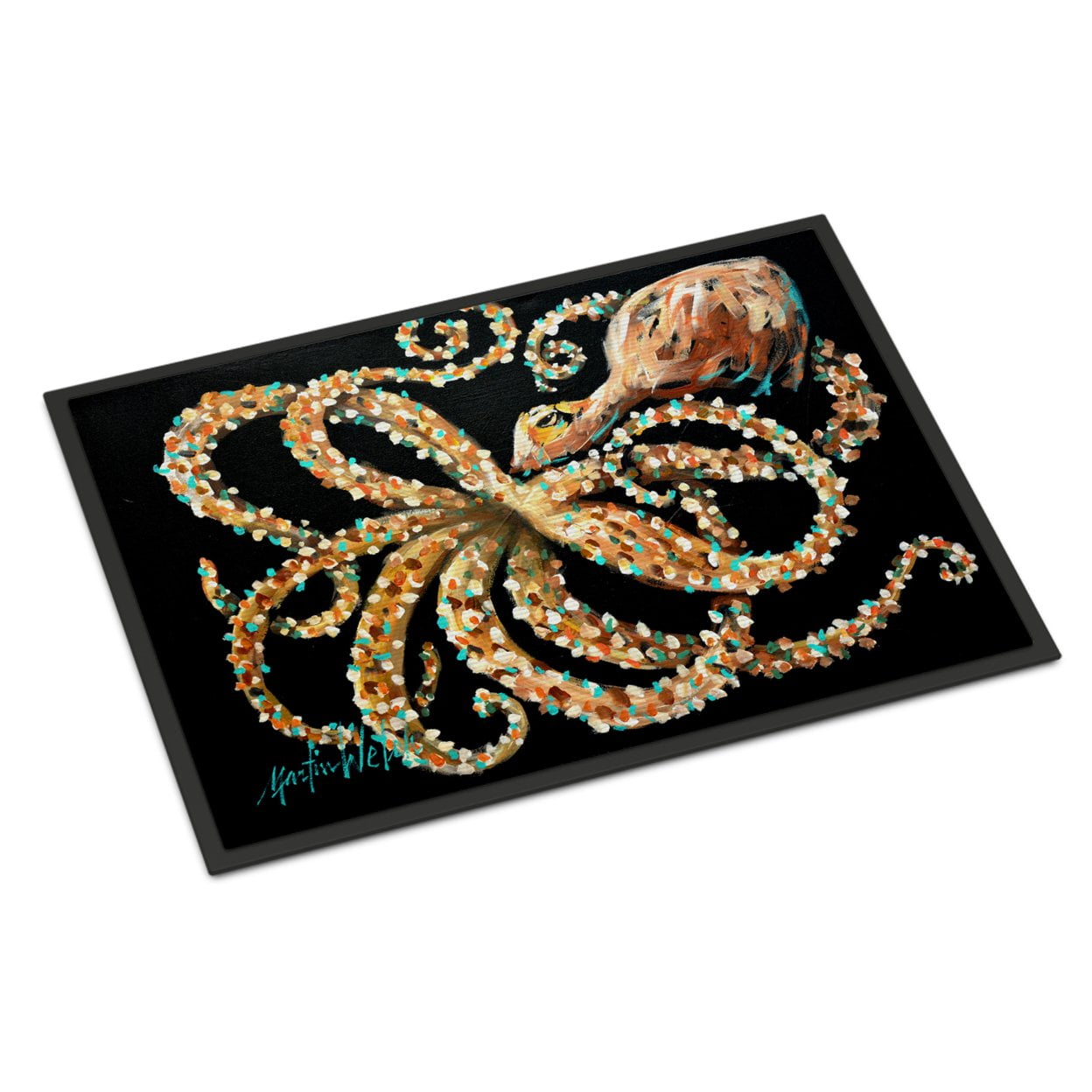 Carolines Treasures MW1275MAT Eye On You Octopus Door Mat Indoor Rug or Outdoor Welcome Mat 18x27 Doormat 18H X 27W