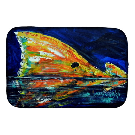 Flipper Red Fish Dish Drying Mat