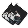 thumbnail image 1 of Carolines Treasures MW1315PTHD Boston Terrier Spot in the Sun Pair of Pot Holders , 7.5HX7.5W, multicolor, 1 of 4