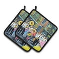 thumbnail image 1 of Carolines Treasures MW1328PTHD French Quarter Frolic Pair of Pot Holders , 7.5HX7.5W, multicolor, 1 of 4