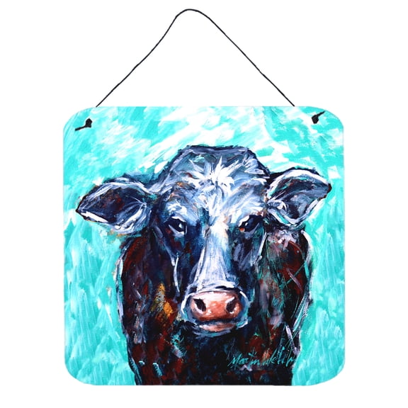 Carolines Treasures MW1340DS66 Moo Cow Wall or Door Hanging Prints 6x6 multicolor