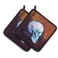 thumbnail image 1 of Carolines Treasures MW1341PTHD Skeleton My Best Side Pair of Pot Holders , 7.5HX7.5W, multicolor, 1 of 4