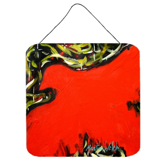 Carolines Treasures MW1348DS66 Scared Crow Wall or Door Hanging Prints 6x6 multicolor