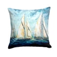 thumbnail image 1 of Carolines Treasures MW1355PW1414 Sailboats Last Mile Fabric Decorative Pillow  14Hx14W multicolor, 1 of 4