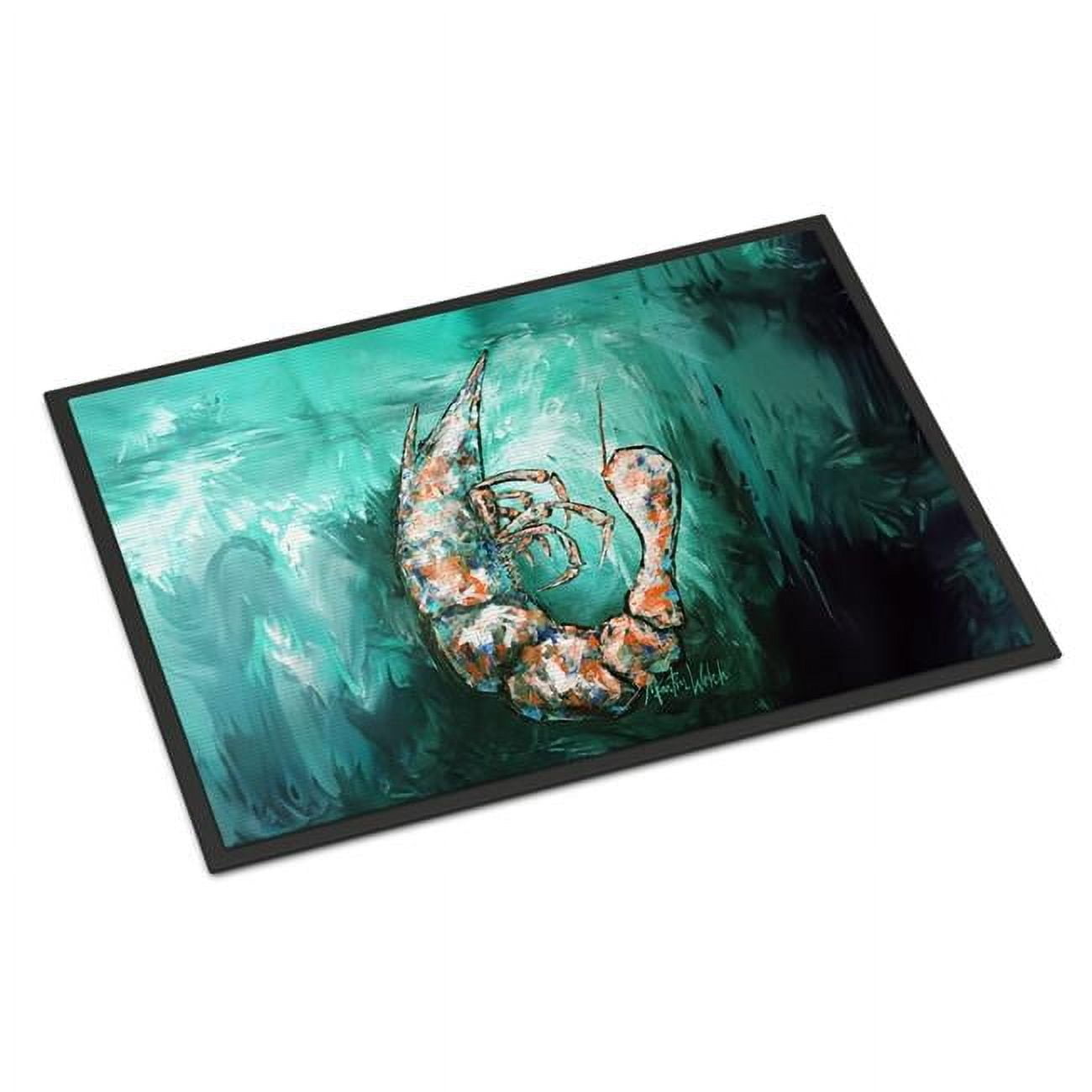 Carolines Treasures MW2005MAT 18 x 27 in. A Touch of Blue Shrimp Doormat