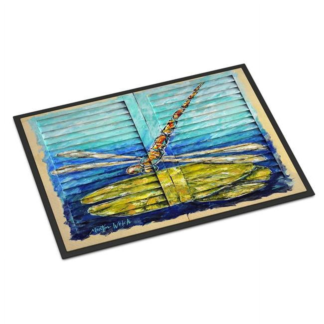 Carolines Treasures MW2024MAT 18 x 27 in. Blue Eyed Dragonfly Doormat